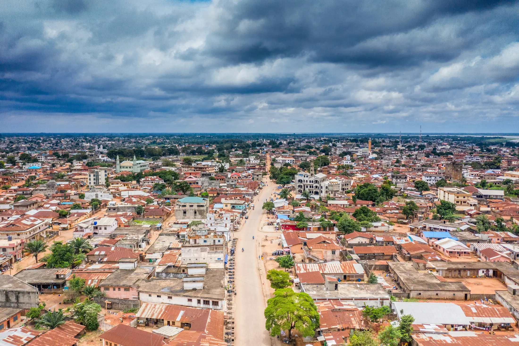Vue aérienne de Cotonou